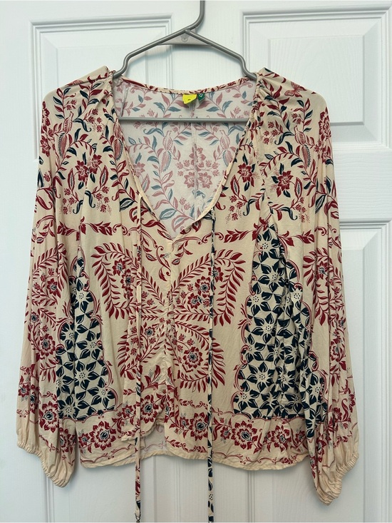FARM Rio Tops - Farm Rio Top Cream Blue and Red